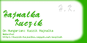 hajnalka kuczik business card